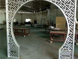 福建鋁窗花廠家 仿古型材鋁窗花 鋁合金屏風(fēng) 木紋造型鋁窗花門